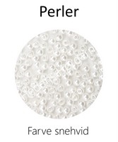 Perler 3 mm farve snehvid